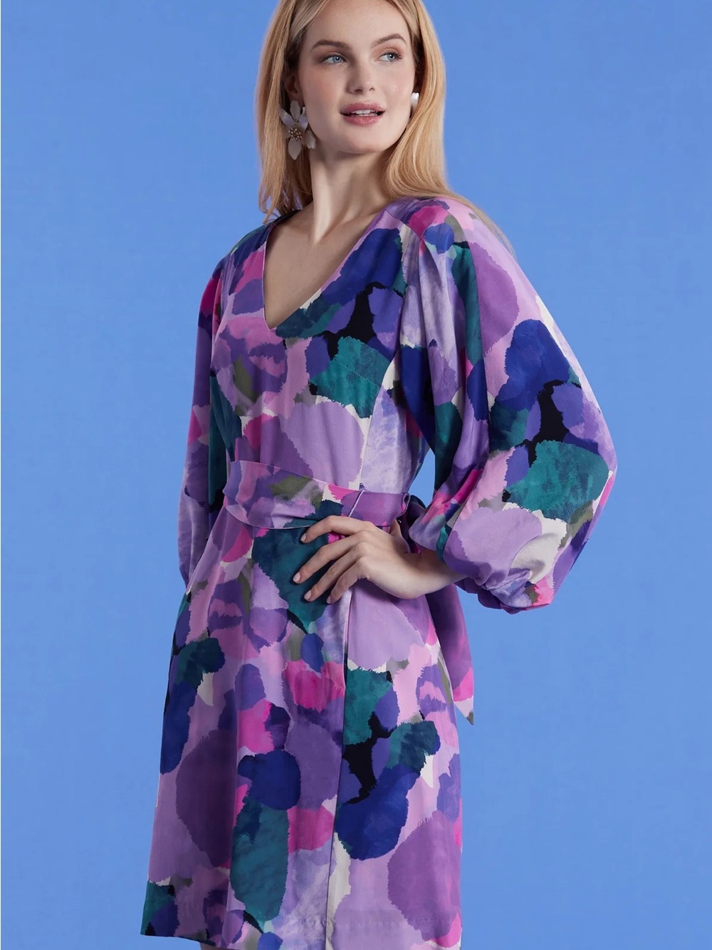 Tyler Böe Val Silk Watercolor Dress Sz 6